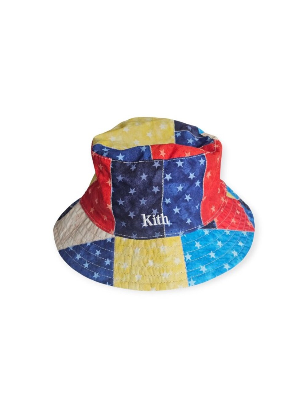Kith Reversible Patchwork Star Print Bucket Hat Black Multicolor One Size OS